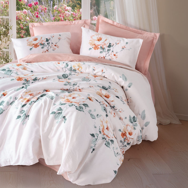 Double Satin Duvet Cover Set Jadira Beige 83 Wire 4 Pillows