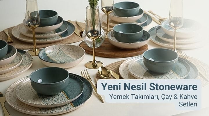 Stoneware earthenware yemek takımı sofra kahvaltı indirim fırsat Bonvagon