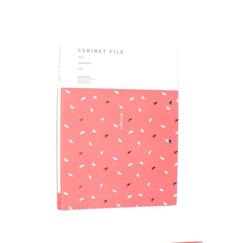 A4 Kırmızı Çiçekli Dosya Bonvagon