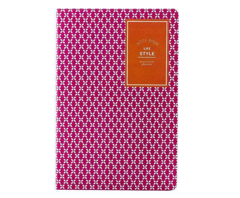 A5 Pembe Desenli Defter Bonvagon