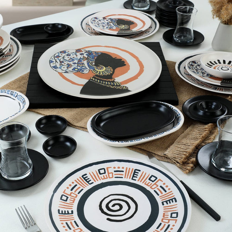 African Kahvaltı Takımı 50 Parça 6 Kişilik 20634-37 Bonvagon