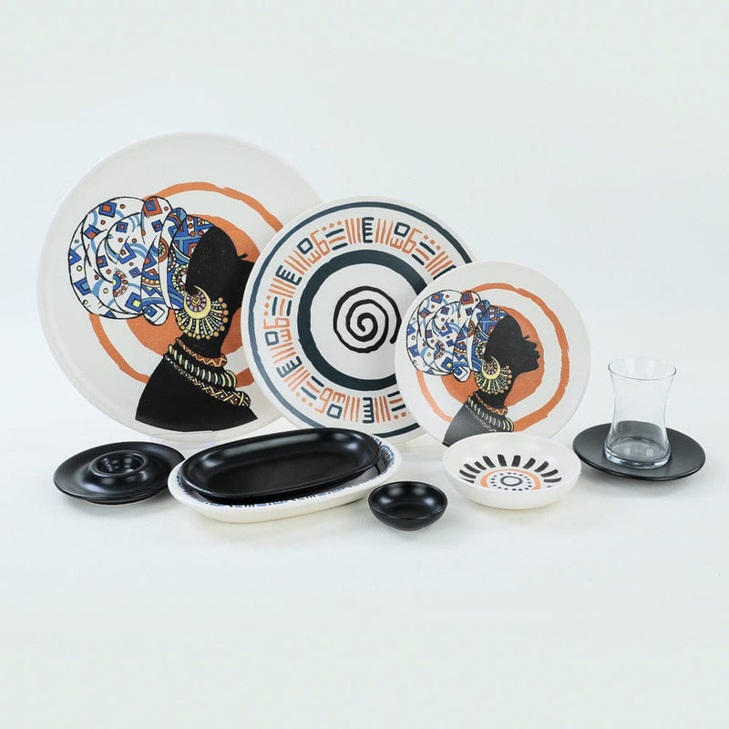 African Kahvaltı Takımı 50 Parça 6 Kişilik 20634-37 Bonvagon