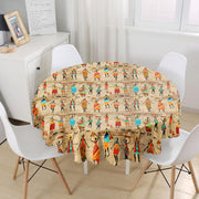 Afrika Etnik Desenli Dijital Baskılı Modern Leke Tutmaz Masa Örtüsü Bonvagon