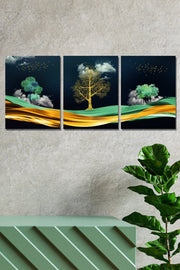 Ağaç Manzaralı Renkli Modern Tablo Bonvagon