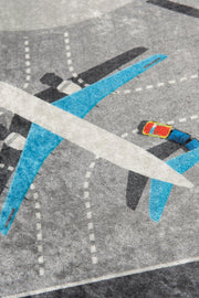 Airport Yıkanabilir Antibakteriyel Çocuk Halısı, Kaymaz Taban, Yıkanabilir Bonvagon