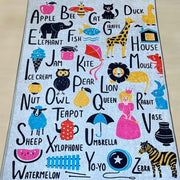 Alfabe Meredith Dijital Baskılı Dekoratif Çocuk Halısı, Kaymaz Taban, Yıkanabilir Bonvagon