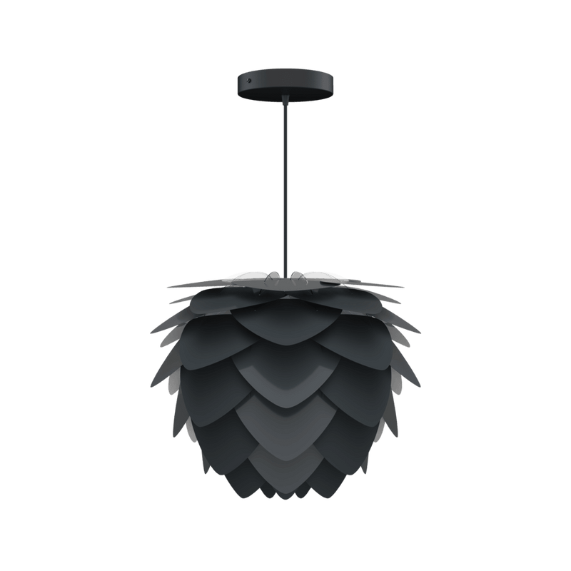 Aluvia Mini Antrasit Gri 40cm Avize, Lambader, Masa Lamba Başlığı, Aydınlatma Bonvagon