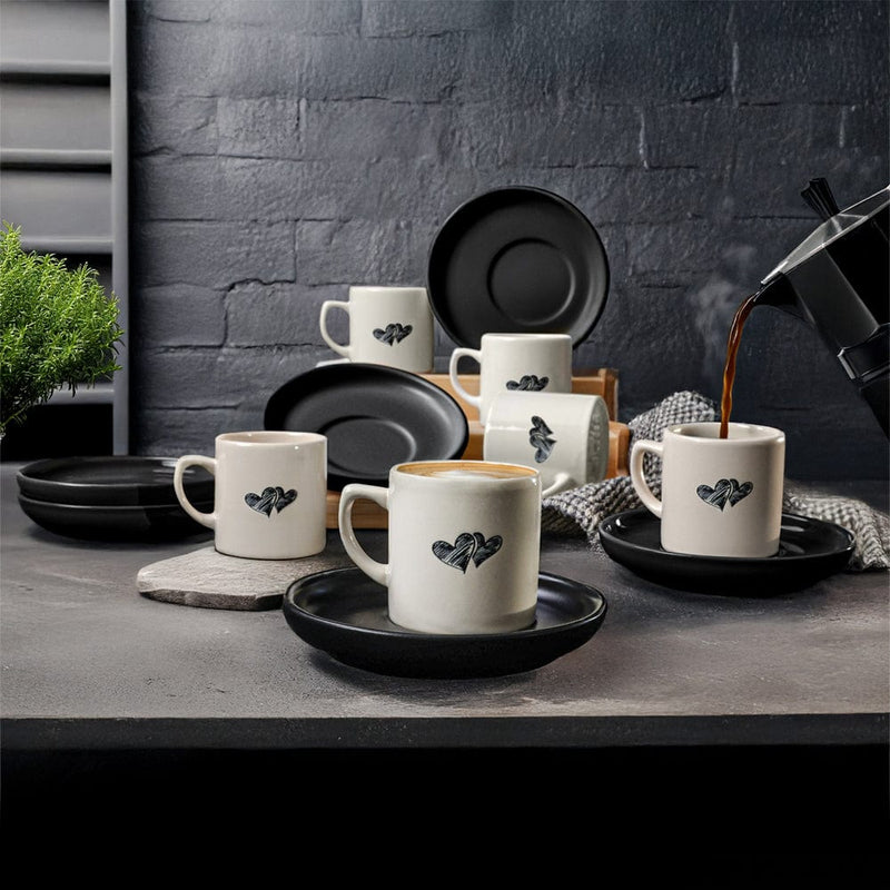 Amour Nordic Kahve Takımı 12 Parça 6 Kişilik Bonvagon