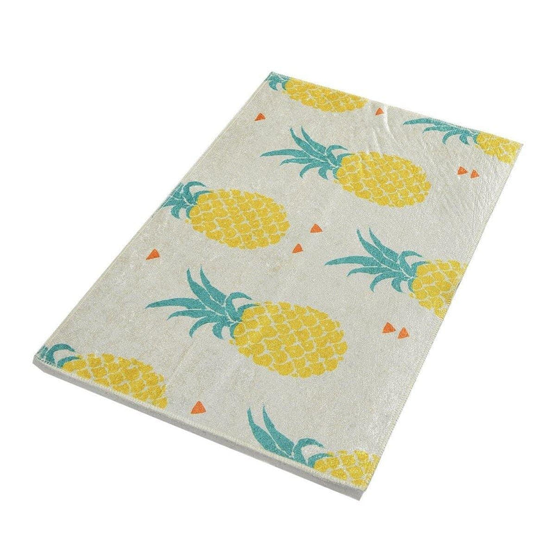 Ananas 40x60cm Dijital Baskılı Banyo Halısı, Kaymaz Taban, Yıkanabilir Bonvagon