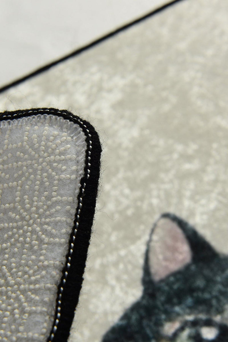 Angry Cats 2li Set Dijital Baskılı Banyo Halısı, Kaymaz Taban, Yıkanabilir Bonvagon