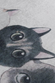 Angry Cats 40x60cm Dijital Baskılı Banyo Halısı, Kaymaz Taban, Yıkanabilir Bonvagon