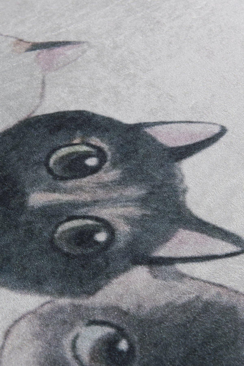Angry Cats 40x60cm Dijital Baskılı Banyo Halısı, Kaymaz Taban, Yıkanabilir Bonvagon