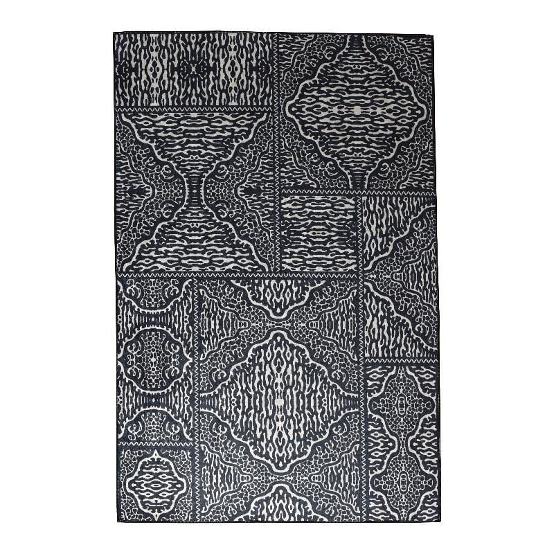 Anna Siyah Dijital Baskılı Halı, Kaymaz Taban, Yıkanabilir Bonvagon