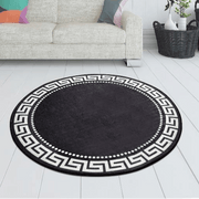 Antik Dijital Baskılı Yuvarlak Kaymaz Taban Halı, Kaymaz Taban, Yıkanabilir Bonvagon