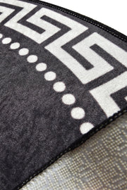 Antik Dijital Baskılı Yuvarlak Kaymaz Taban Halı, Kaymaz Taban, Yıkanabilir Bonvagon