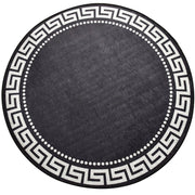 Antik Dijital Baskılı Yuvarlak Kaymaz Taban Halı, Kaymaz Taban, Yıkanabilir Bonvagon