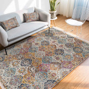 Antika Eskitme Motifli Uşak Desenli Avangarde Etnik Motifler Salon Oturma Odası Koridor Antre Dijital Baskılı Makinede Yıkanabilir Saçaklı Halı Bonvagon