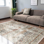 Antika Geleneksel Motifli Eskitme Desenli Eskitme Motifli Etnik Motifler Salon Oturma Odası Dış Mekan Outdoor Dijital Baskılı Makinede Yıkanabilir Saçaklı Halı Bonvagon