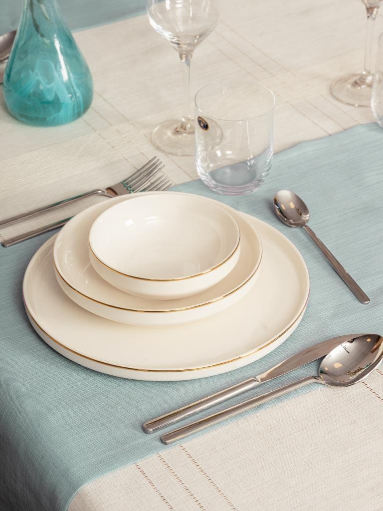 Antique Jasmine Krem Keten Masa örtüsü Bonvagon