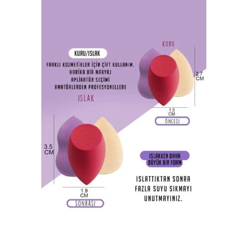 Armut Makyaj Sünger Seti 4 Adet Bonvagon