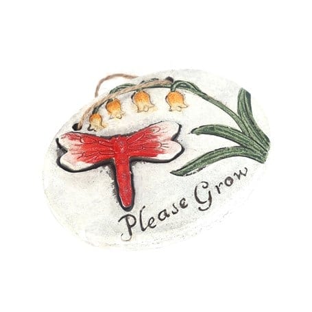 Asılabilir Balkon ve Bahçe Süsü, Beni Yetiştirin Mesajlı Oval Model Bonvagon