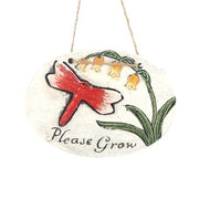 Asılabilir Balkon ve Bahçe Süsü, Beni Yetiştirin Mesajlı Oval Model Bonvagon