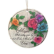 Asılabilir Balkon ve Bahçe Süsü Gelincikli, Anne Temalı Yuvarlak Model Bonvagon