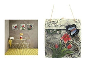 Asılabilir Balkon ve Bahçe Süsü, Mavi Kelebek Desenli Bonvagon