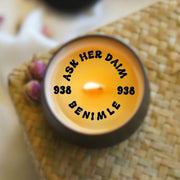 Aşk Her Daim Benimle Sürpriz Mesajlı 938 El Yapımı Soya Mumu Bonvagon