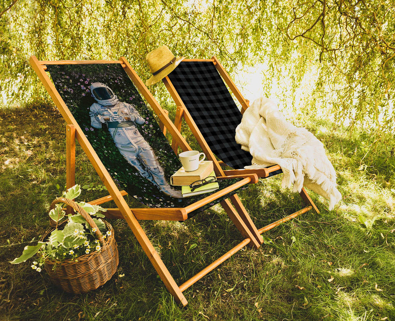 Astronaut Katlanabilir Şezlong Katlanır Ahşap Lounge Chair