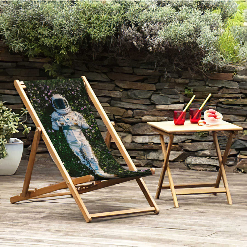 Astronaut Katlanabilir Şezlong Katlanır Ahşap Lounge Chair Bonvagon