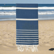 Asur Mavi Peştamal Plaj Havlusu Pamuklu Dokulu Banyo Havlusu 75x100cm Bonvagon