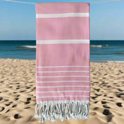 Asur Pembe Peştamal Plaj Havlusu Pamuklu Dokulu Banyo Havlusu 75x100cm Bonvagon