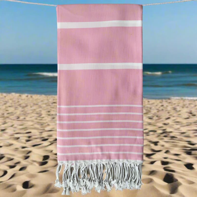 Asur Pembe Peştamal Plaj Havlusu Pamuklu Dokulu Banyo Havlusu 75x100cm Bonvagon