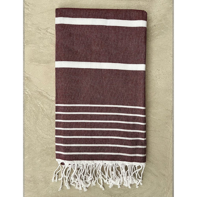 Asur Peştamal Plaj Havlusu Pamuklu Dokulu Banyo Havlusu 75x100cm Bonvagon