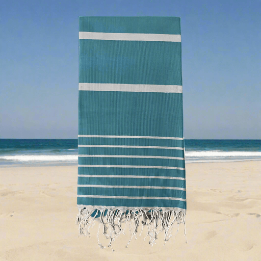 Asur Turkuaz Peştamal Plaj Havlusu Pamuklu Dokulu Banyo Havlusu 75x100cm Bonvagon