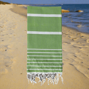 Asur Yeşil Peştamal Plaj Havlusu Pamuklu Dokulu Banyo Havlusu 75x100cm Bonvagon