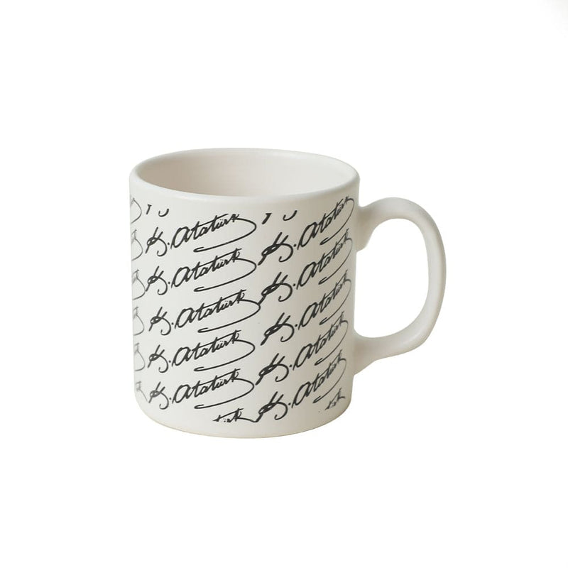 Atatürk İmza Siyah Beyaz Silindir Kupa 1 Adet Bonvagon