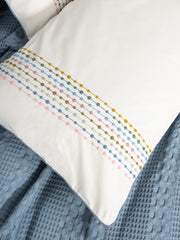 Aura Çift Kişilik Pike Takımı Pebble Indigo Bonvagon