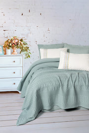 Aura Çift Kişilik Pike Takımı Pebble Mint Bonvagon