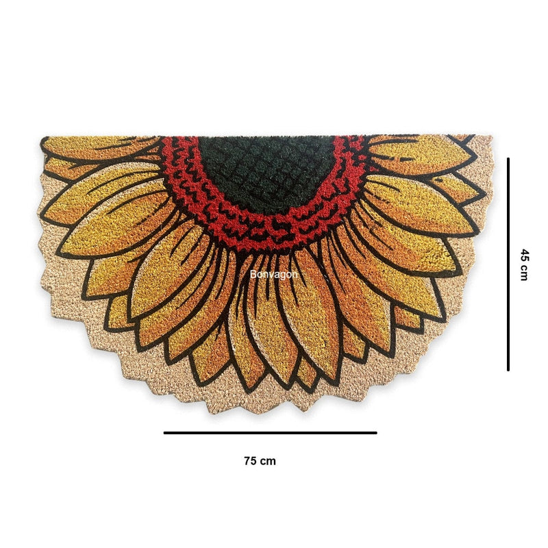 Ayçiçeği Mirasol 45x75cm Doğal Koko Hindistan Cevizi Kapı Önü Paspas Bonvagon