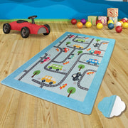 Baby Cars Yıkanabilir Antibakteriyel Çocuk Halısı, Kaymaz Taban, Yıkanabilir Bonvagon