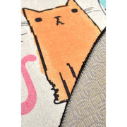 Baby Cats Dijital Baskılı Çap100cm Banyo Halısı, Kaymaz Taban, Yıkanabilir Bonvagon