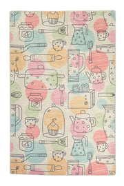 Bakery Dijital Baskılı Mutfak Halısı, Kaymaz Taban, Yıkanabilir Bonvagon