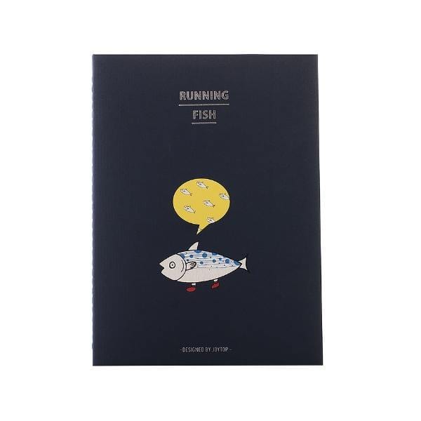 Balıklı B5 Çizgili Defter Lacivert Bonvagon