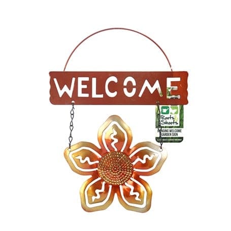 Balkon ve Bahçe Hoşgeldiniz Tabelası Altın Çiçek Bonvagon