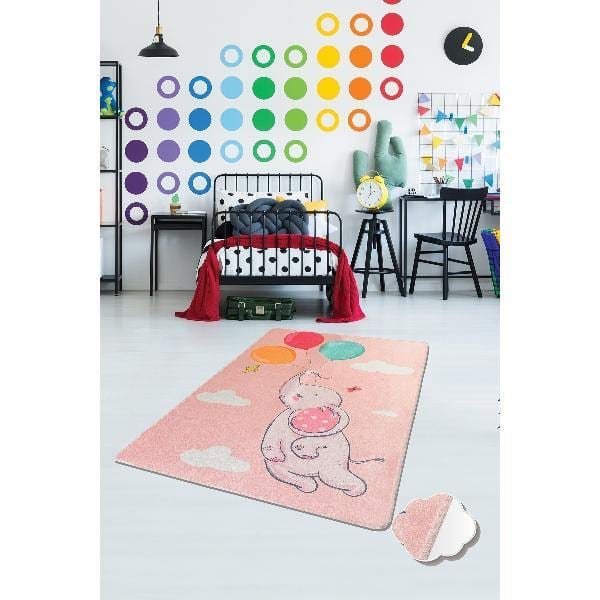 Balloons Yıkanabilir Antibakteriyel Çocuk Halısı, Kaymaz Taban, Yıkanabilir Bonvagon