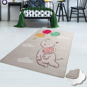 Balloons Yıkanabilir Antibakteriyel Çocuk Halısı, Kaymaz Taban, Yıkanabilir Bonvagon