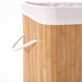 Bambu Kapaklı Çamaşır Sepeti Natürel Renk 40x30x60cm Bonvagon