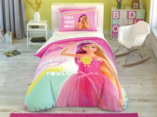 Barbie Kindness Glow Tek Kişilik Nevresim Takımı 160x220 %100 Pamuk 57 Tel Bonvagon
